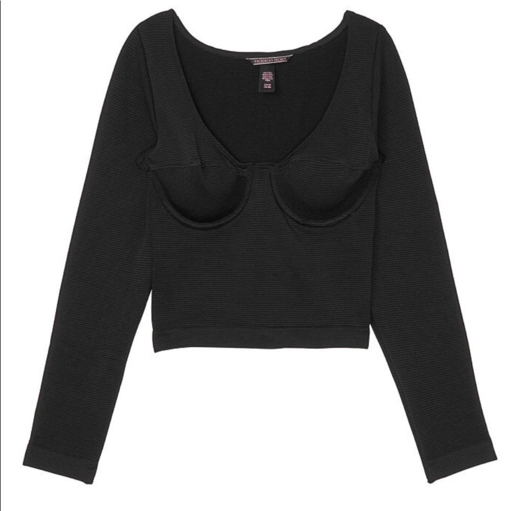 🛹 NWOT VICTORIAS SECRET LNG SLV UNDERWIRE BRA TOP